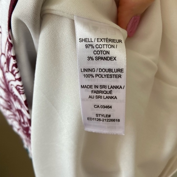 RICKI'S White Floral Sheath Dress Size 10 - Picture 7 of 10